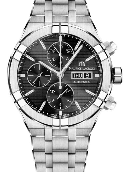 Maurice Lacroix AIKON Czarny 44 mm Stal AI6038-SS002-330-1