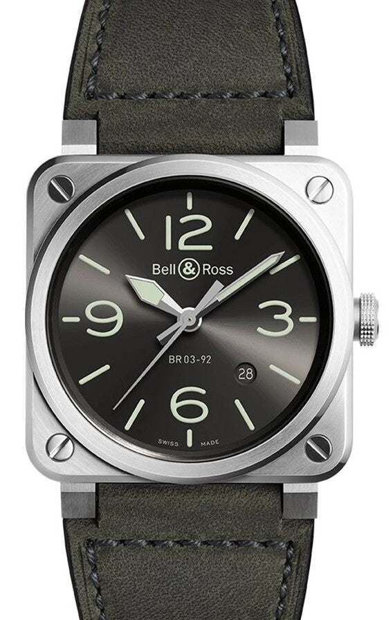 Bell & Ross BR 03-92 Szary 42 mm Stal BR0392-GC3-ST/SCA