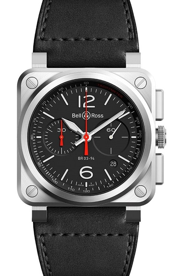 Bell & Ross BR 03-94 Czarny 42 mm Stal BR0394-BLC-ST/SCA