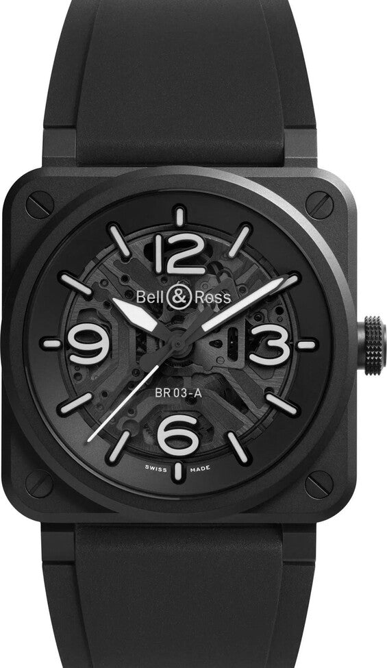 Bell & Ross BR 03 Clear 41 mm Ceramika BR03A-BL-SKCE/SRB
