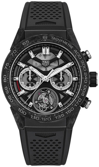 TAG Heuer Carrera Heuer-02T Czarny 45 mm Tytan
