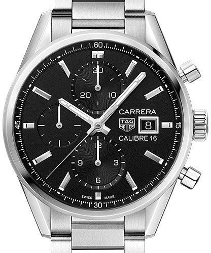 TAG Heuer Carrera Calibre 16 Czarny  41 mm Stal