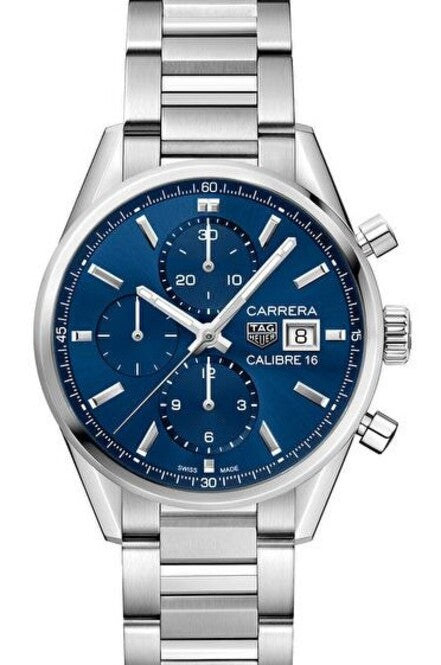 TAG Heuer Carrera Niebieski  41 mm Stal