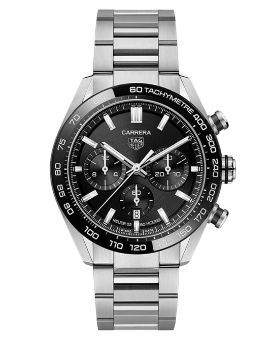 TAG Heuer Carrera Czarny 44 mm Stal
