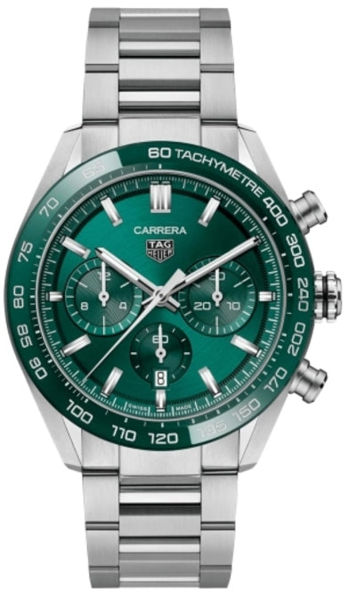 TAG Heuer Carrera Zielony 44 mm Stal