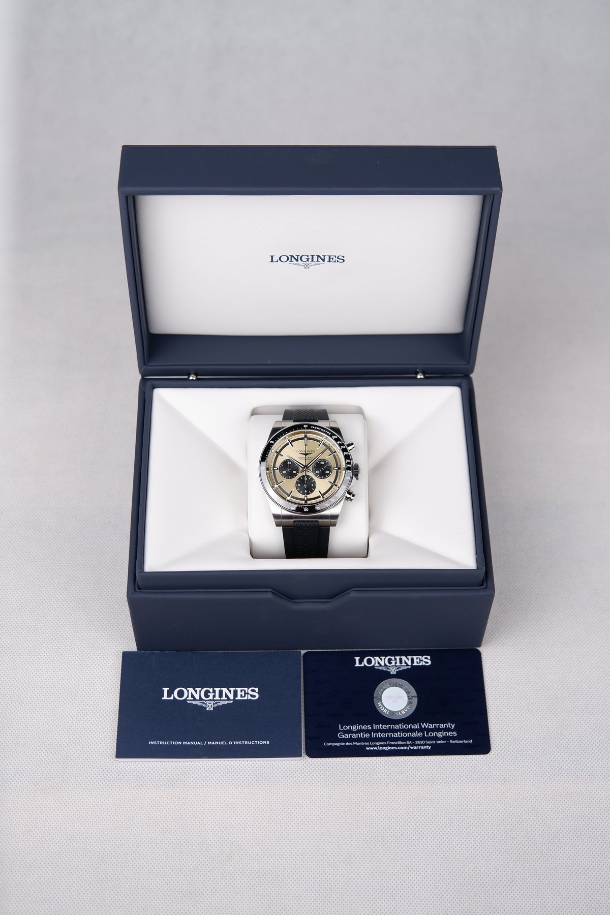 Longines Conquest Brązowy 42 mm Stal L3.835.4.32.9