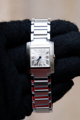 Cartier Tank Française Srebrny 21 mm Stal WSTA0129