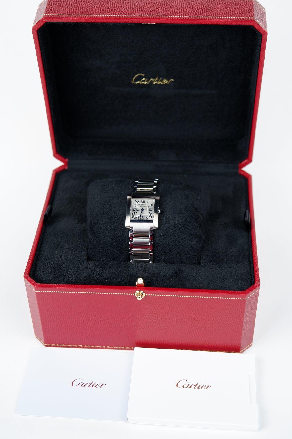 Cartier Tank Française Srebrny 21 mm Stal WSTA0129