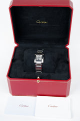Cartier Tank Française Srebrny 21 mm Stal WSTA0129