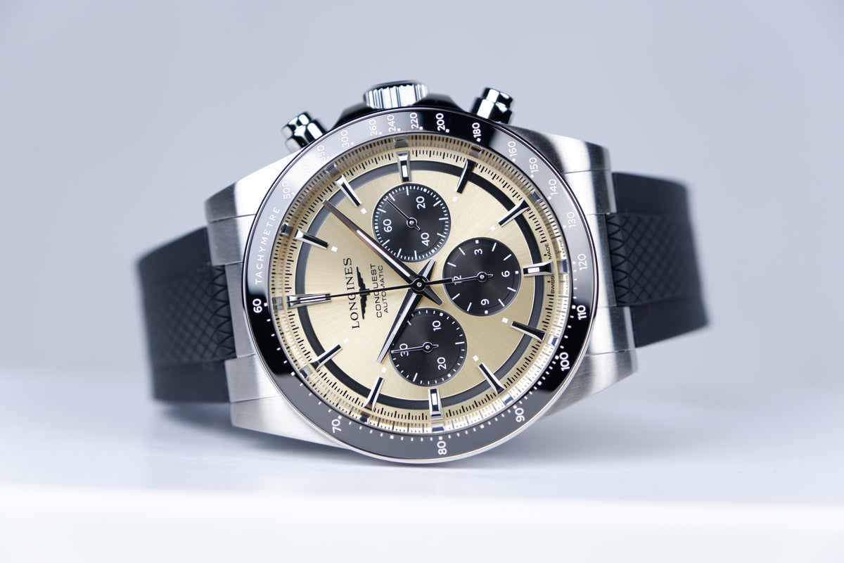 Longines Conquest Brązowy 42 mm Stal L3.835.4.32.9