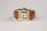 Cartier Tank Louis Cartier Srebrny 30 mm Żółte złoto WGTA0342