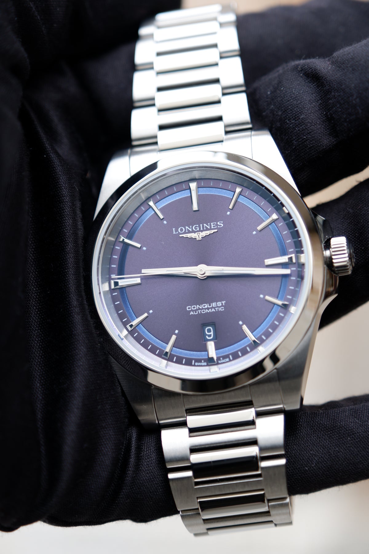 Longines Conquest Niebieski 41 mm Stal L3.830.4.92.6