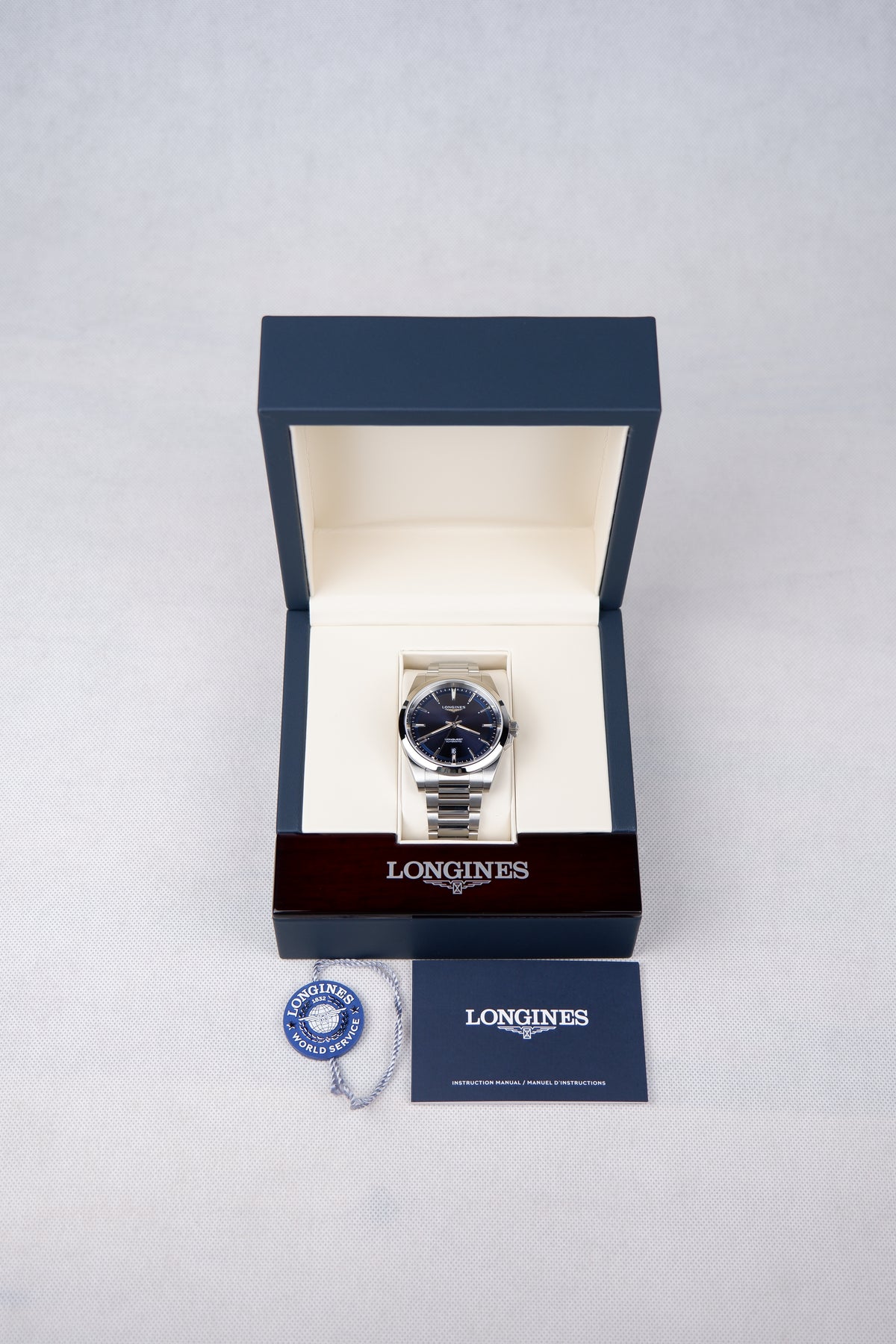 Longines Conquest Niebieski 41 mm Stal L3.830.4.92.6