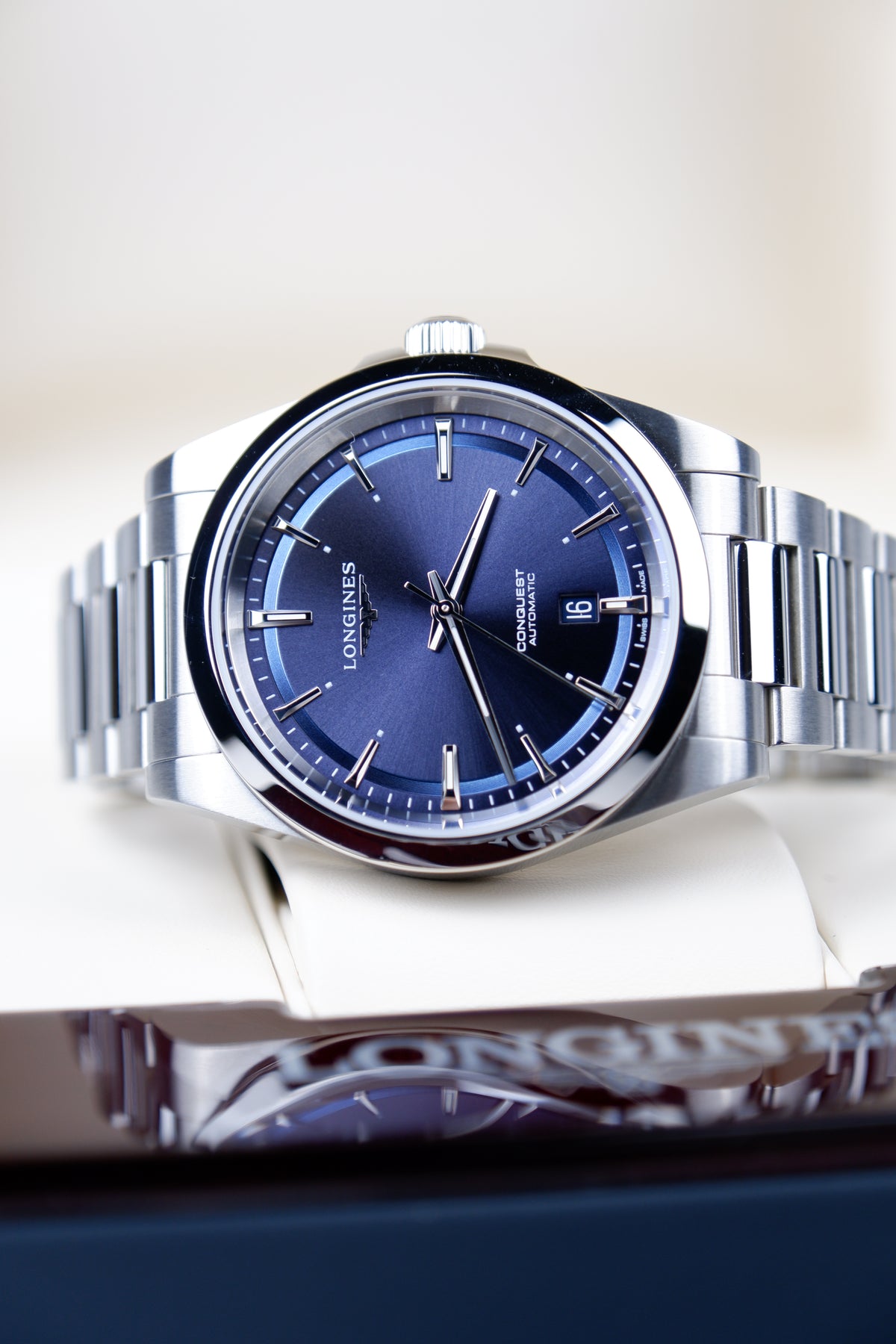 Longines Conquest Niebieski 41 mm Stal L3.830.4.92.6