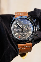 Breitling Classic Avi Czarny 46mm Stal AB04453A1B1X1