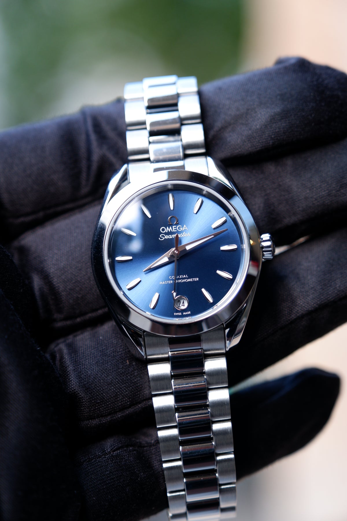Omega Seamaster Aqua Terra Niebieski 30 mm Stal 220.10.30.20.03.001