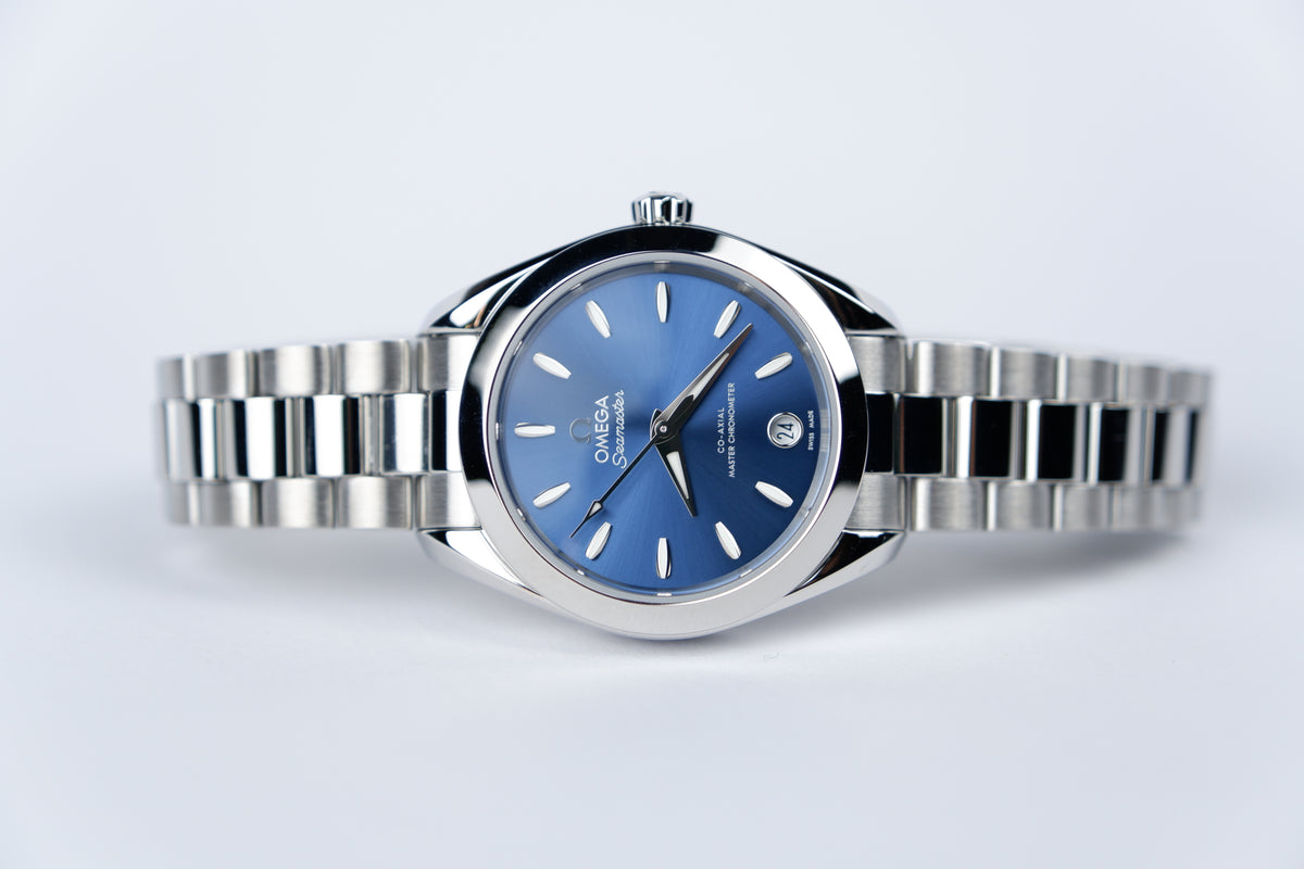 Omega Seamaster Aqua Terra Niebieski 30 mm Stal 220.10.30.20.03.001