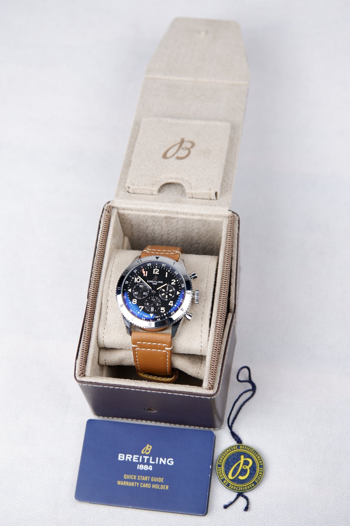 Breitling Classic Avi Czarny 46mm Stal AB04453A1B1X1