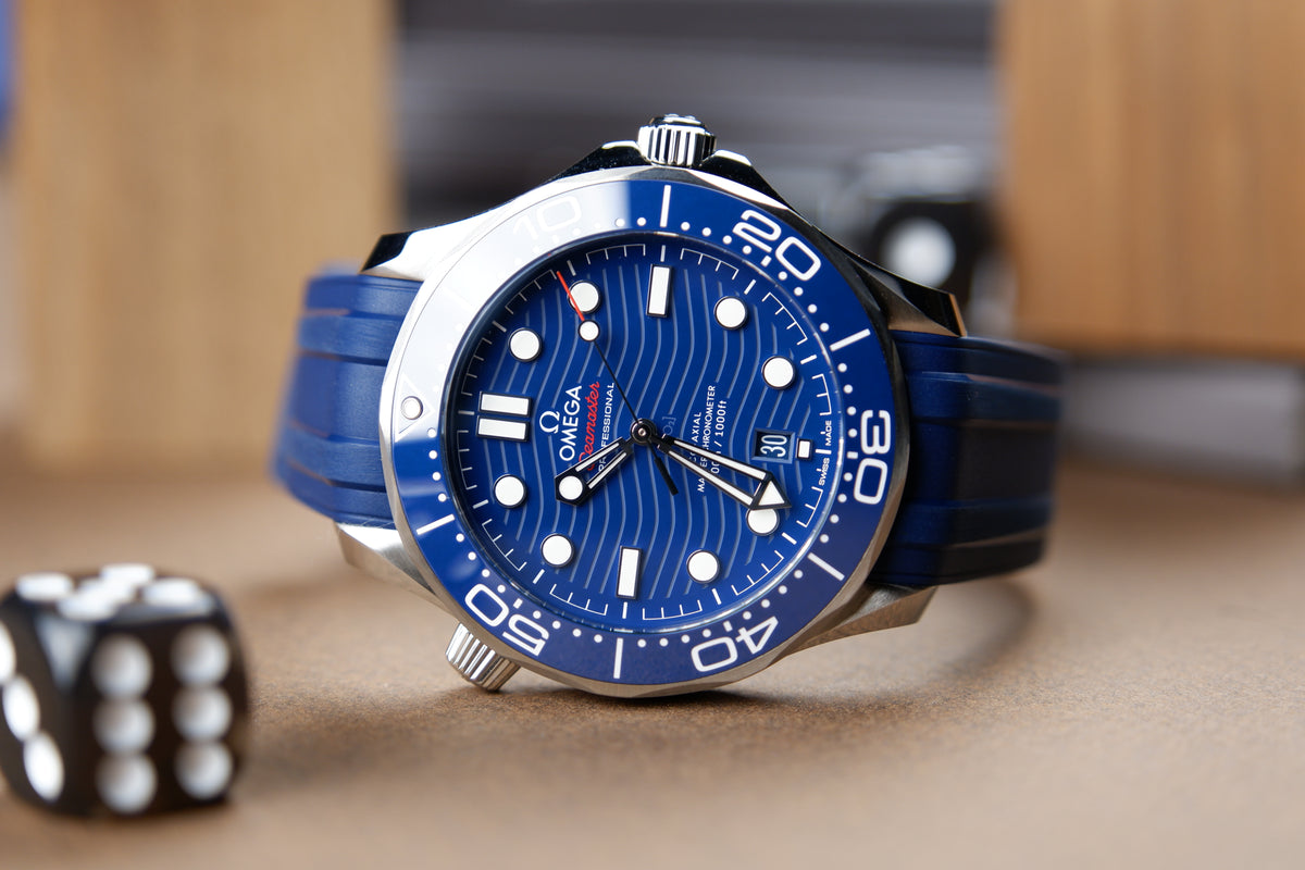 Omega Seamaster Diver 300 M Niebieski 42 mm Stal 210.32.42.20.03.001