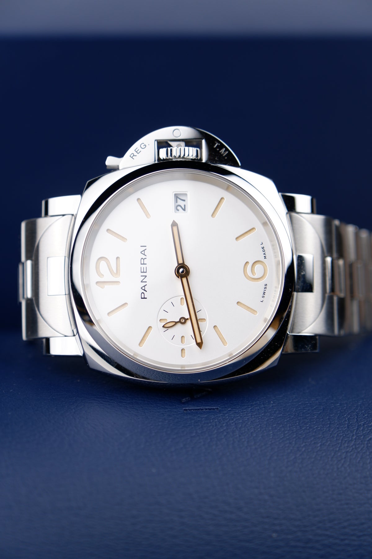 Panerai Luminor Due Biały 38 mm Stal PAM01508