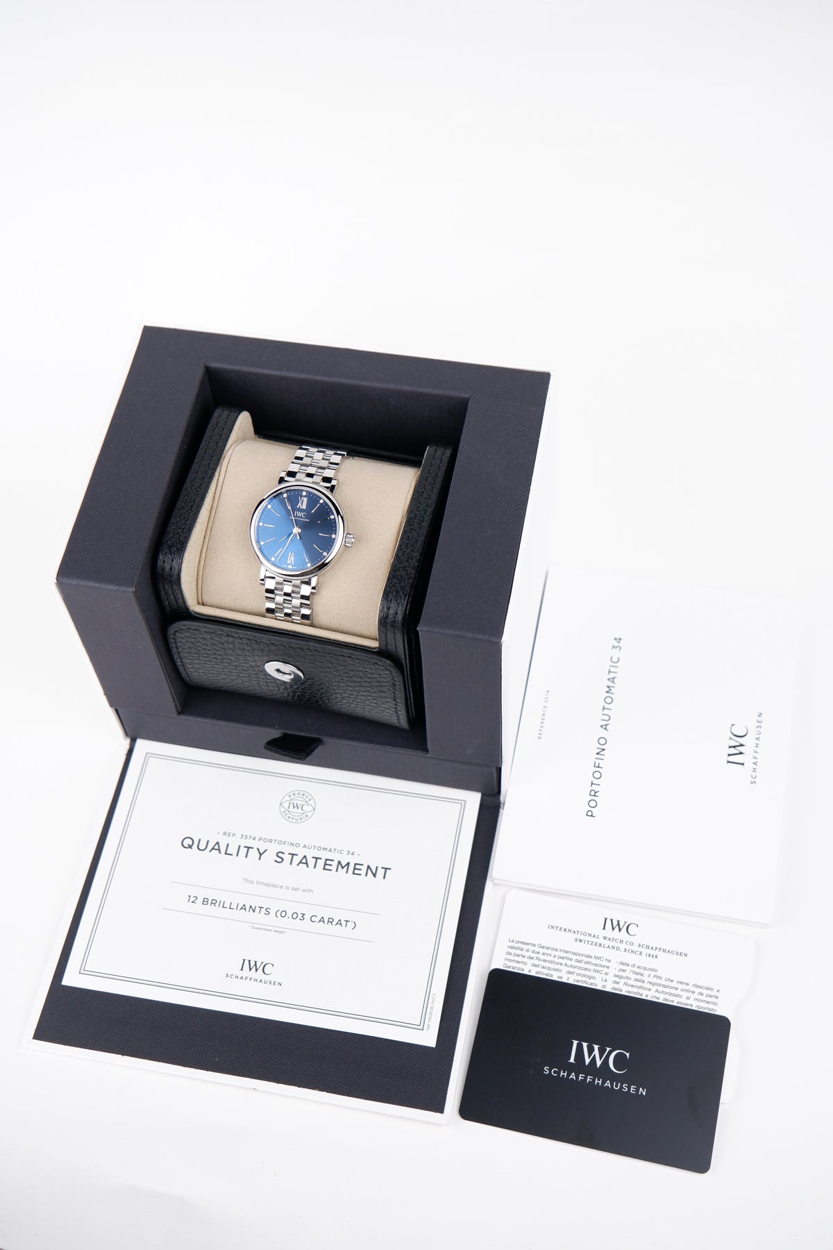 IWC Portofino Automatic 34mm Niebieski Stal IW357413