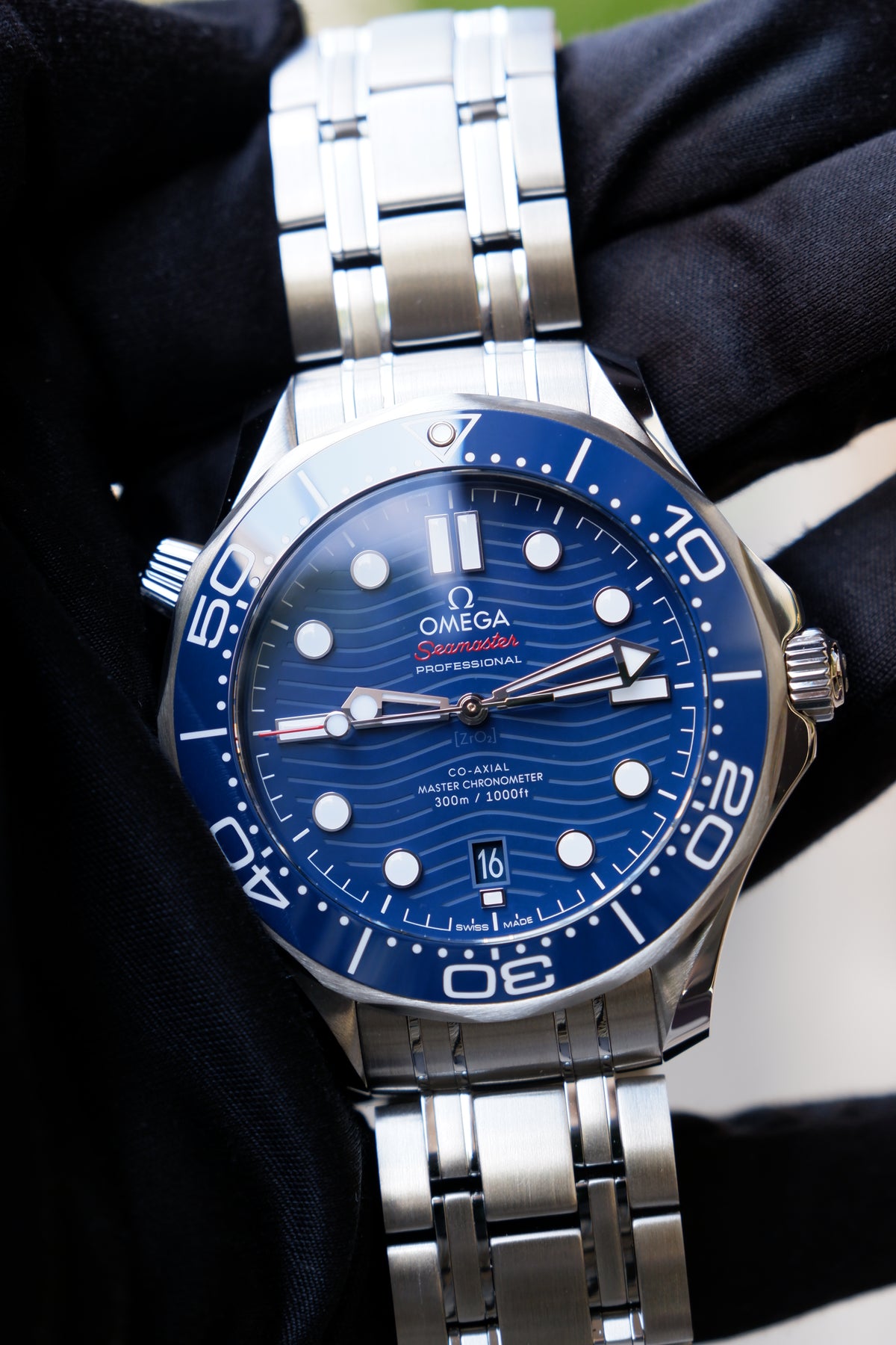 Omega Seamaster Diver 300 M Niebieski 42 mm Stal 210.30.42.20.03.001