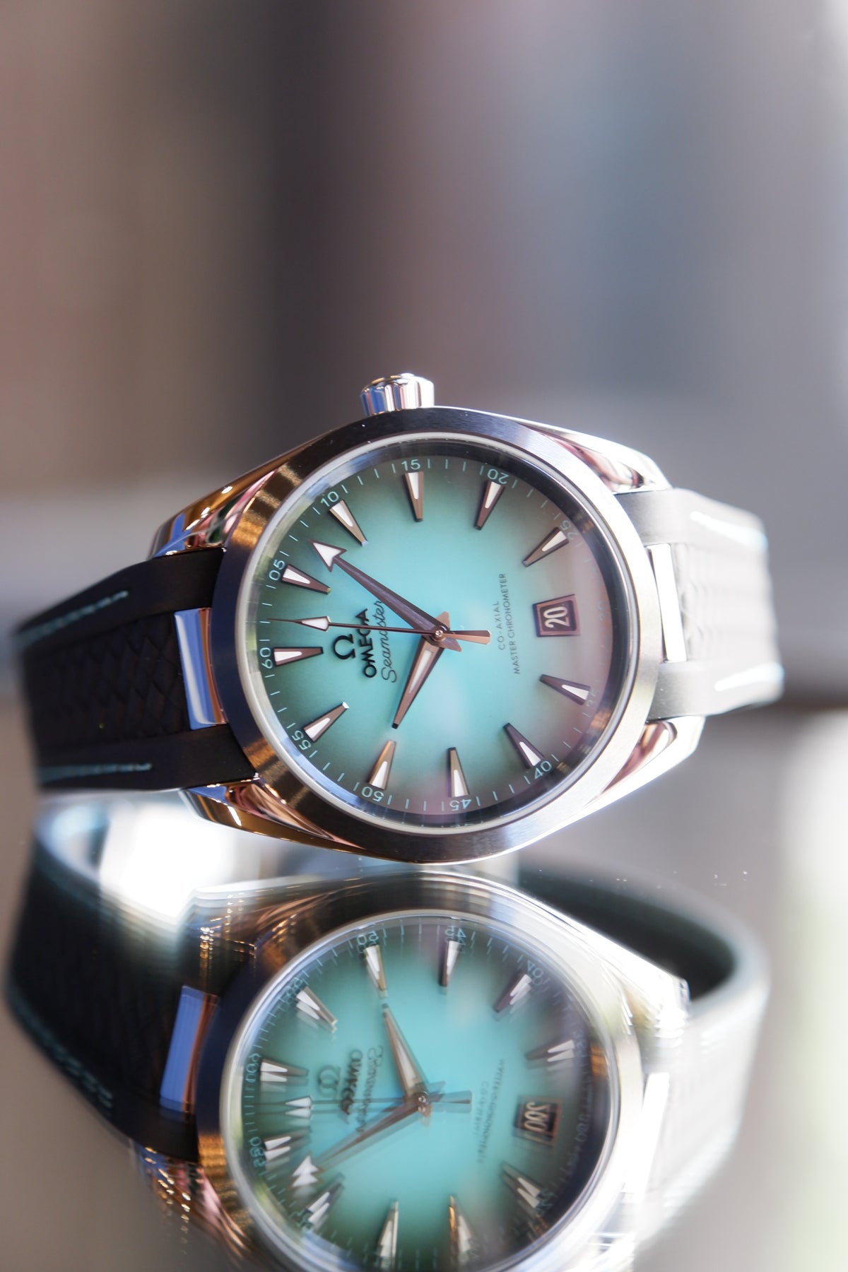 Omega Seamaster Aqua Terra Turkusowy 38 mm Stal 220.32.38.20.03.001
