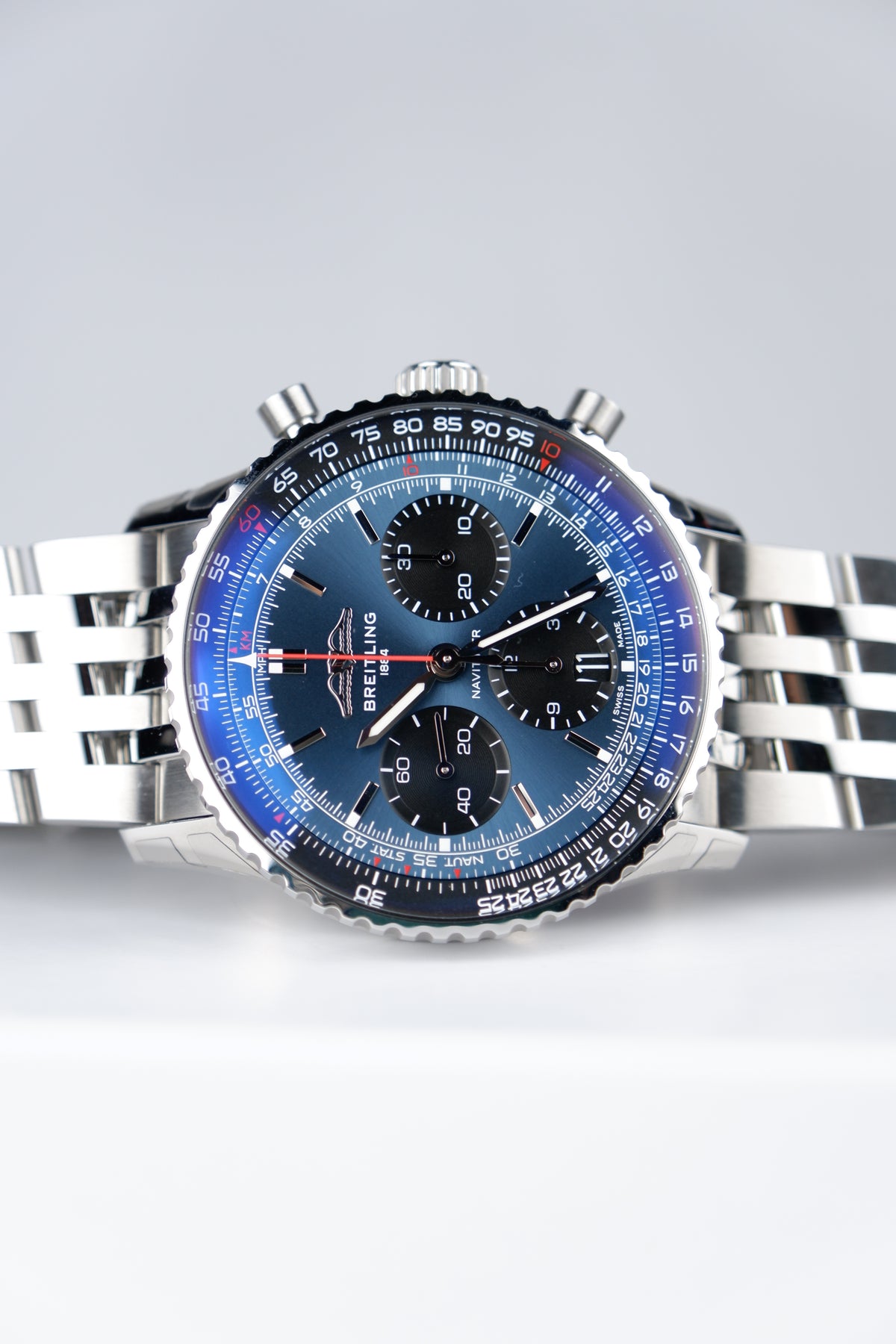 Breitling Navitimer Niebieski 41mm Stal AB0139241C1A1