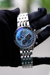 Breitling Navitimer Niebieski 41mm Stal AB0139241C1A1