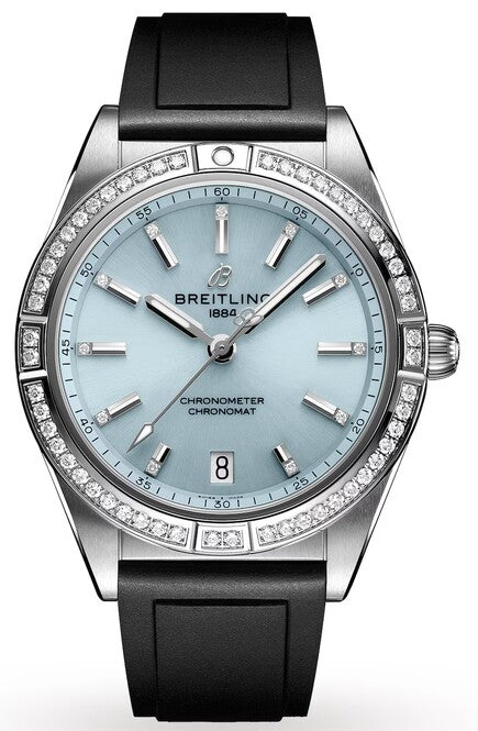 Breitling Chronomat Niebieski 36mm zloto/Stal