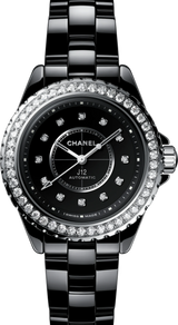 Chanel J12 Czarny 33 mm Ceramika H10474