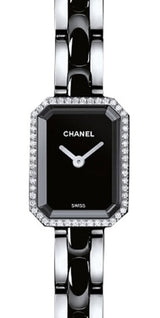 Chanel Première Czarny 19.7 x 15.2 mm Stal H2163