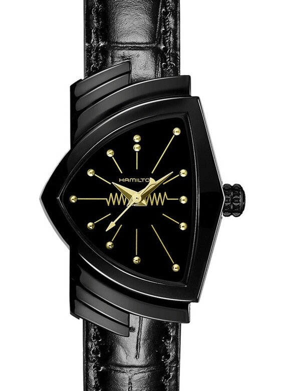 Hamilton Ventura Czarny 37 mm Stal