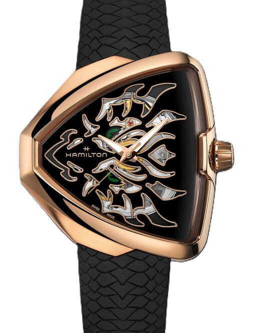Hamilton Ventura Czarny 42 mm Stal H24525332