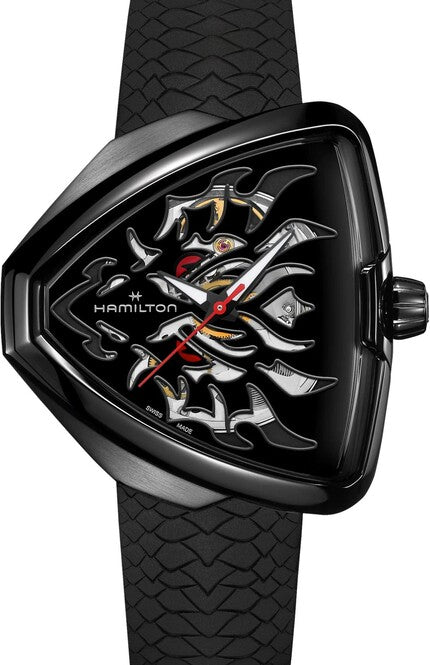 Hamilton Ventura Czarny 42 mm Stal H24535332