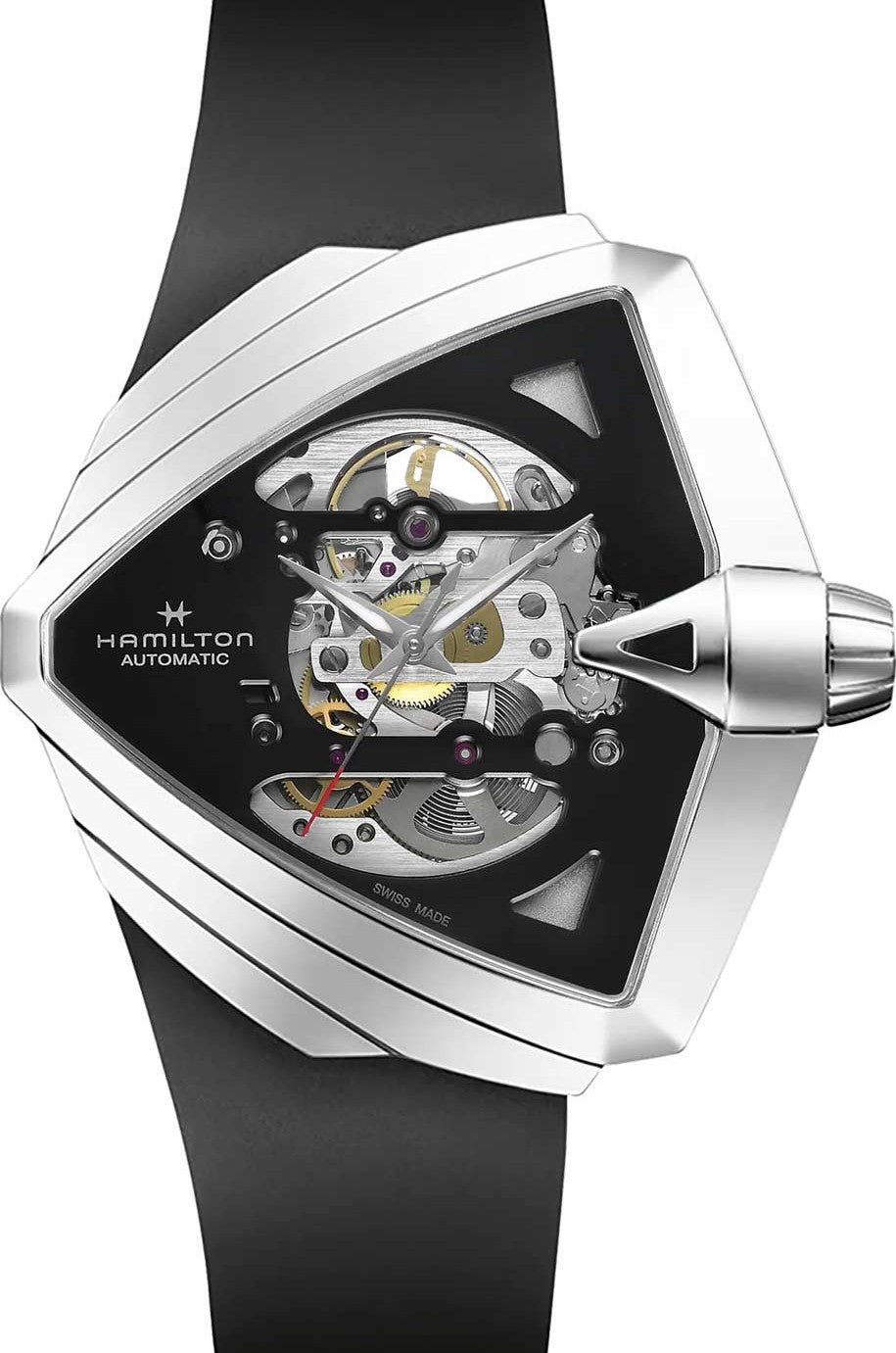 Hamilton Ventura Czarny 46 mm Stal H24625330