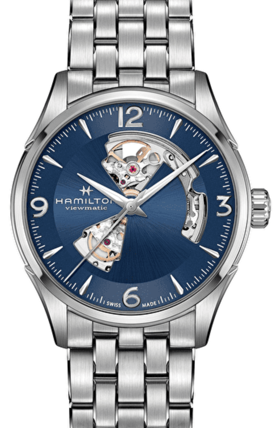 Hamilton Jazzmaster Niebieski 42 mm Stal