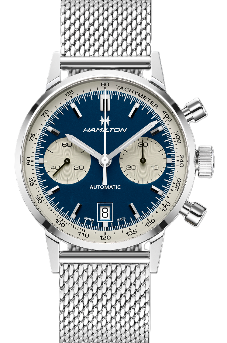 Hamilton Intra-Matic Niebieski 40 mm Stal H38416141
