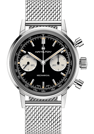 Hamilton Intra-Matic Czarny 40 mm Stal H38429130