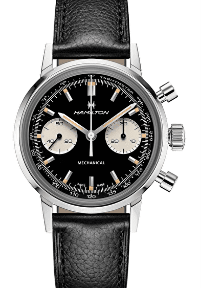 Hamilton Intra-Matic Czarny 40 mm Stal H38429730