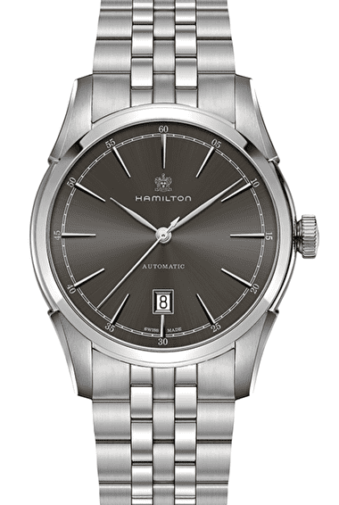 Hamilton Spirit of Liberty Szary 42 mm Stal H42415091