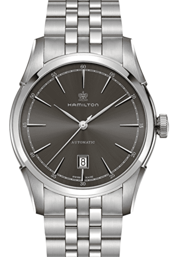 Hamilton Spirit of Liberty Szary 42 mm Stal