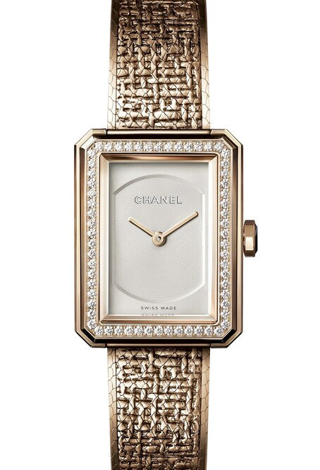 Chanel Boy-Friend Srebrny 27.9 x 21.5 mm Złoto różowe H4881