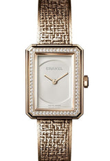 Chanel Boy-Friend Srebrny 27.9 x 21.5 mm Złoto różowe H4881