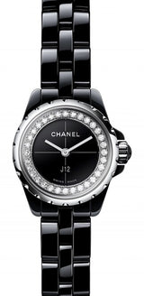 Chanel J12 Czarny 19 mm Ceramika H5235