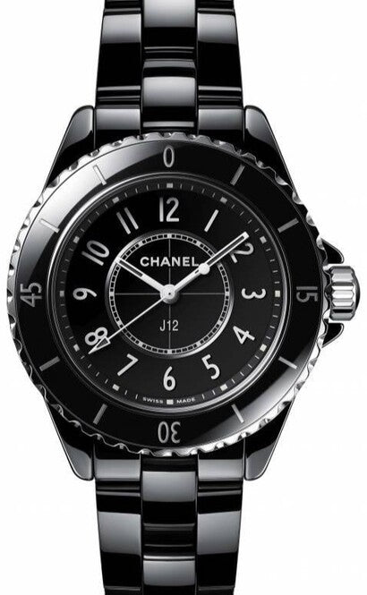 Chanel J12 Czarny 33 mm Ceramika H5695