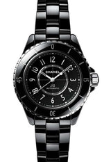 Chanel J12 Czarny 33 mm Ceramika H5696