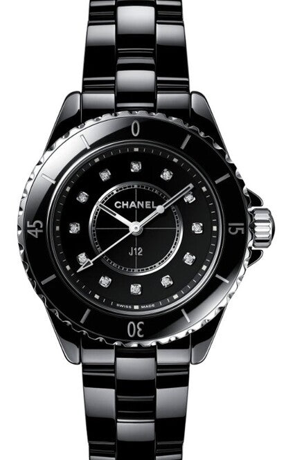Chanel J12 Czarny 33 mm Ceramika H5701