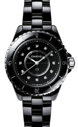 Chanel J12 Czarny 33 mm Ceramika H5701