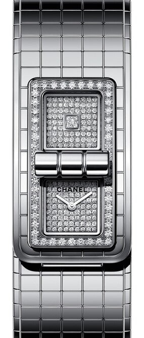 Chanel Code Coco Srebrny 38.1 x 21.5 mm Stal H5812